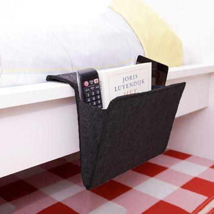 Obrázok z Závesný kapsár / organizér na posteľ -  čierny