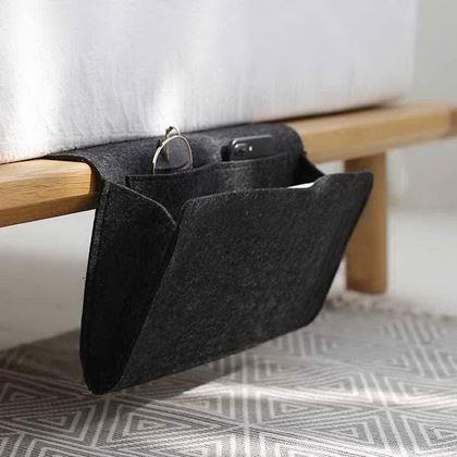 Obrázok z Závesný kapsár / organizér na posteľ -  čierny