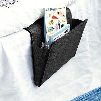 Obrázok z Závesný kapsár / organizér na posteľ -  čierny