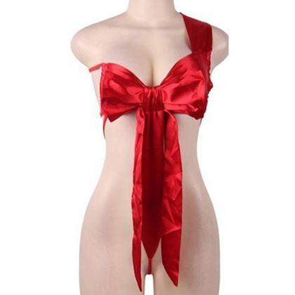 Obrázok z Sexi spodná bielizeň - červená darčeková mašľa