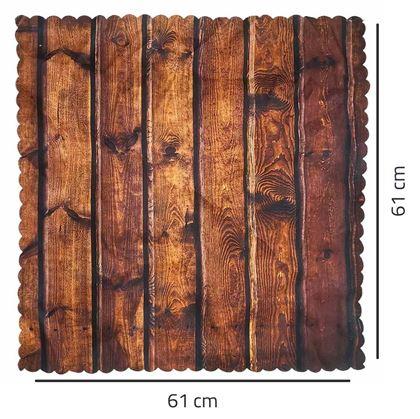 Obrázok z Dekoratívny obrus s dreveným dekorom 61 x 61 cm