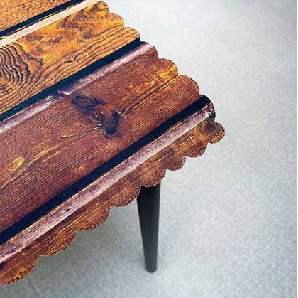 Obrázok z Dekoratívny obrus s dreveným dekorom 61 x 61 cm