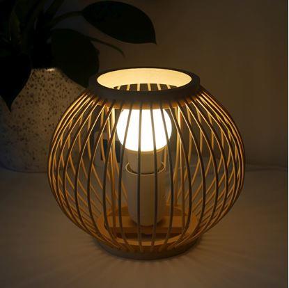 Obrázok Bambusová stolná lampa s LED žiarovkou