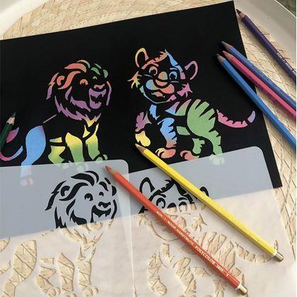 Obrázok z Šablóny zvieratiek na maľovanie 13x13 cm 12 ks