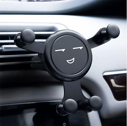 Obrázok z Gravitačný držiak na mobil do auta do ventilácie smajlík