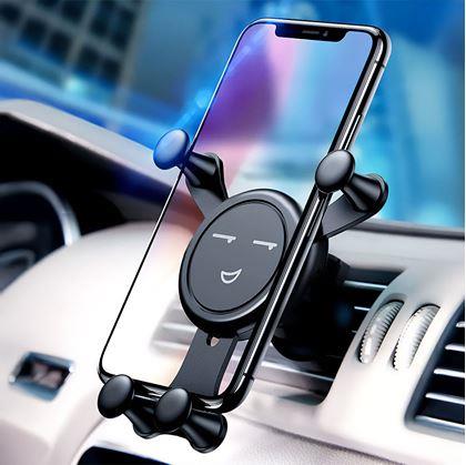 Obrázok z Gravitačný držiak na mobil do auta do ventilácie smajlík
