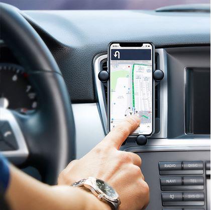 Obrázok z Gravitačný držiak na mobil do auta do ventilácie smajlík