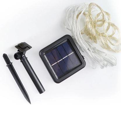 Obrázok Solárny LED záves - 10 prameňov × 1 m
