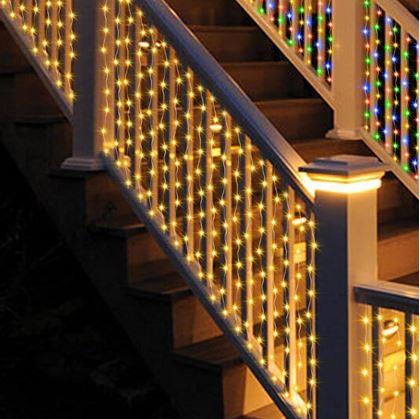 Obrázok z Solárny LED záves - 10 prameňov × 1 m - teplá biela