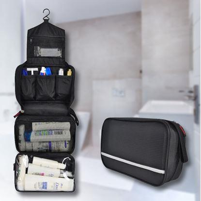 Obrázok Cestovný závesný organizér na kozmetiku - čierny