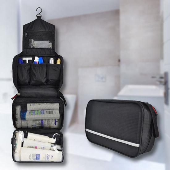 Obrázok z Cestovný závesný organizér na kozmetiku - čierny