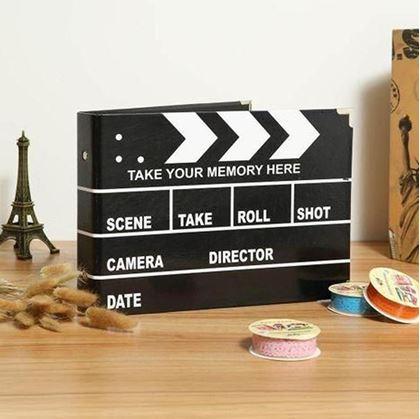 Obrázok z Zážitkový denník/fotoalbum filmová klapka + kreatívna sada samolepiek