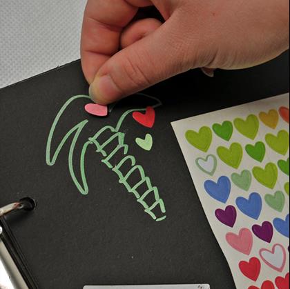 Obrázok z Zážitkový denník/fotoalbum filmová klapka + kreatívna sada samolepiek