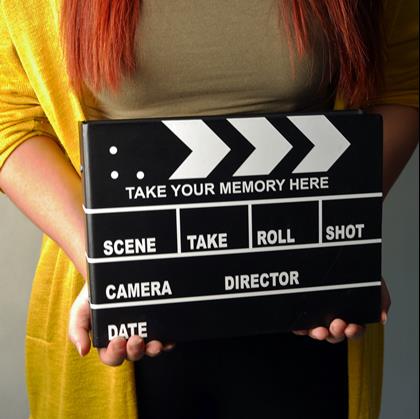 Obrázok z Fotoalbum filmová klapka + kreatívna sada samolepiek