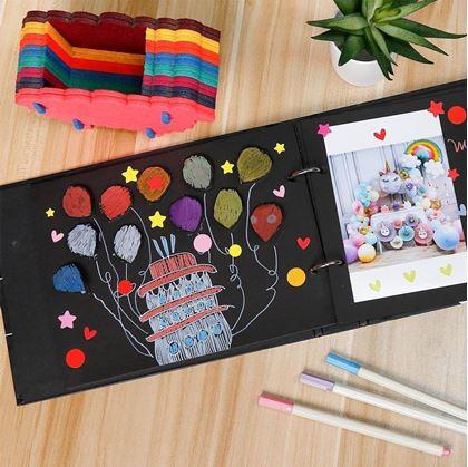 Obrázok z Zážitkový denník/fotoalbum filmová klapka + kreatívna sada samolepiek