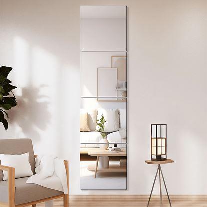 Obrázok Nalepovacie zrkadlové dlaždice 20x20 cm, 4 ks