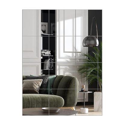 Obrázok Nalepovacie zrkadlové dlaždice 20x20 cm, 4 ks