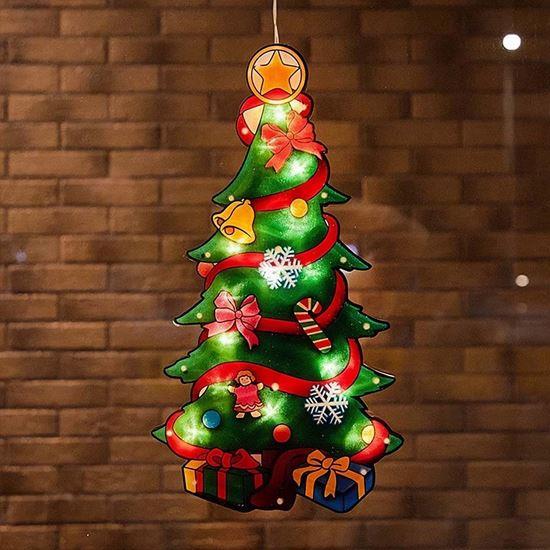 Obrázok z Svietiaca LED dekorácia na okno - vianočný stromček