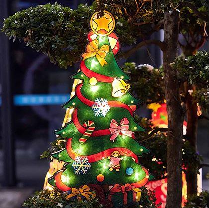 Obrázok z Svietiaca LED dekorácia na okno - vianočný stromček