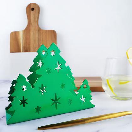 Obrázok z Kovový držiak na servítky – vianočný stromček