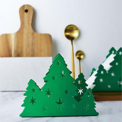 Obrázok Kovový držiak na servítky – vianočný stromček