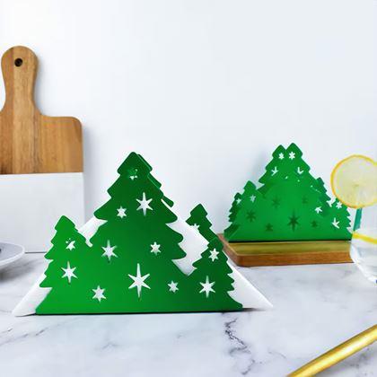 Obrázok z Kovový držiak na servítky – vianočný stromček