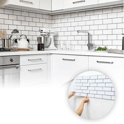 Obrázok z Samolepiaca tapeta - biely obklad