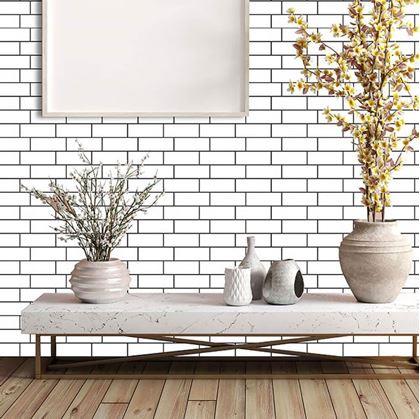 Obrázok z Samolepiaca tapeta - biely obklad