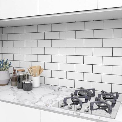 Obrázok z Samolepiaca tapeta - biely obklad