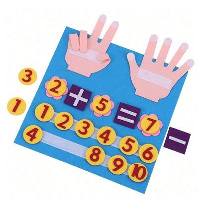 Obrázok z Matematická podložka s číslami a prstami