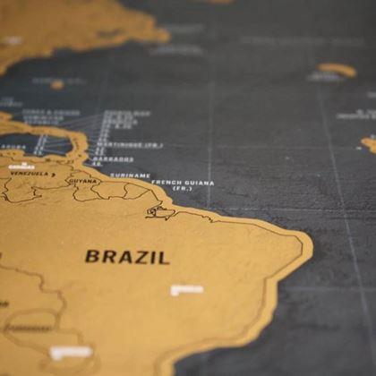 Obrázok z Stieracia mapa sveta deluxe - čierna