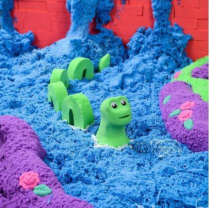 Obrázok z Modelovací tekutý piesok mega set 2000 g - plastový vedro