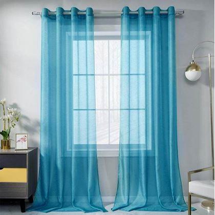Obrázok z Voálová záclona 130 x 230 cm  -  modrá