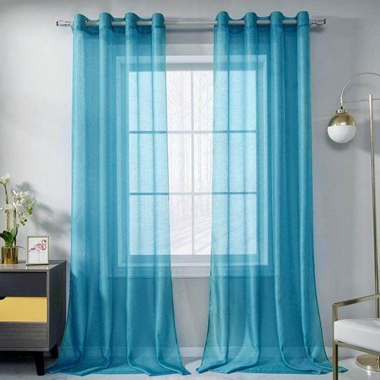 Obrázok z Voálová záclona 130 x 230 cm  -  modrá