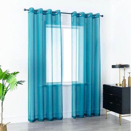 Obrázok z Voálová záclona 130 x 230 cm  -  modrá