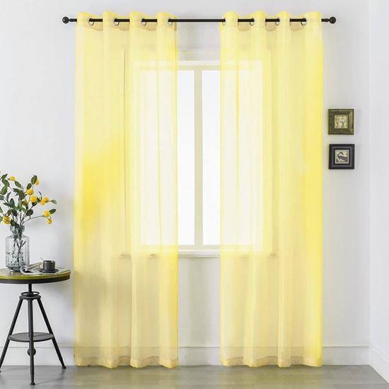 Obrázok z Voálová záclona 130 x 230 cm  -  žltá