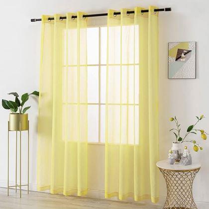 Obrázok z Voálová záclona 130 x 230 cm  -  žltá