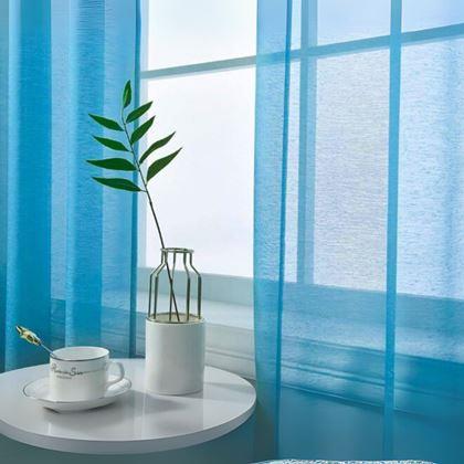 Obrázok z Voálová záclona 130 x 230 cm  -  modrá