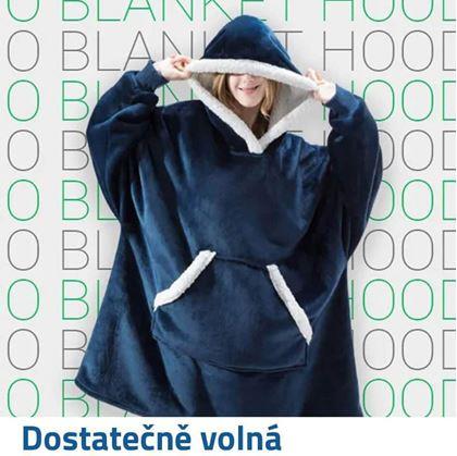 Obrázok z Hrejivá mikinová deka  -  modrá