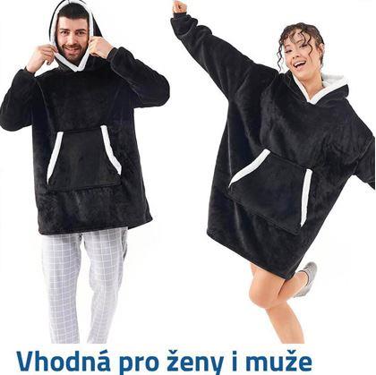 Obrázok z Hrejivá mikinová deka  -  čierna
