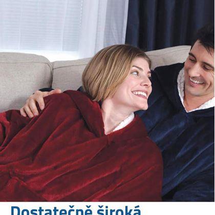 Obrázok z Hrejivá mikinová deka  -  vínová