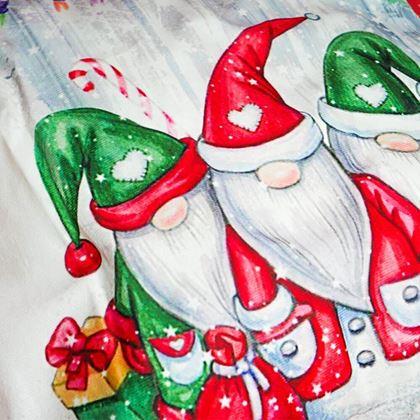 Obrázok z Vianočná svietiaca obliečka na vankúš  -  škriatkovia