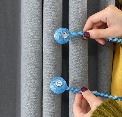Obrázok z Magnetická spona na závesy  -  svetle modrá