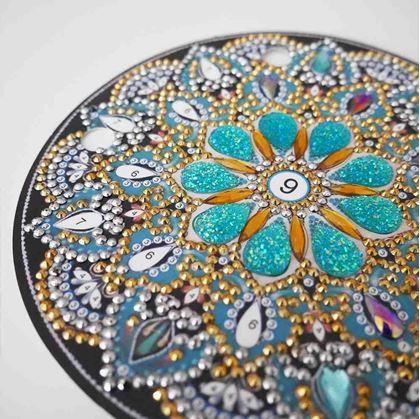 Obrázok z Diamantové maľovanie LED lampička mandala  -  zlato strieborná