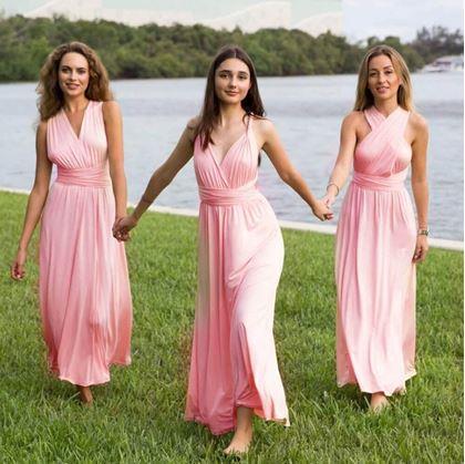 Obrázok z Univerzálne čierne šaty -  ružové