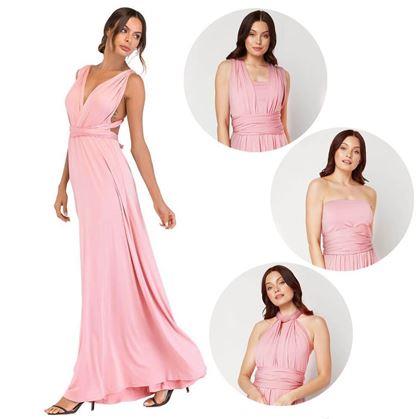 Obrázok z Univerzálne čierne šaty -  ružové