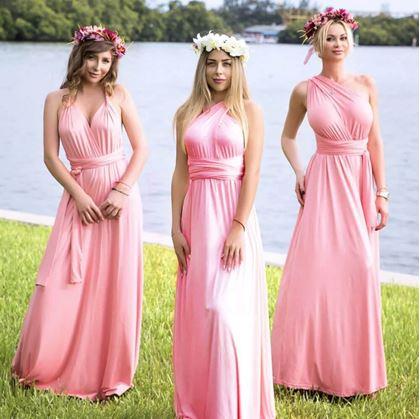 Obrázok z Univerzálne čierne šaty -  ružové