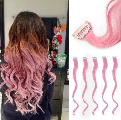 Obrázok z Farebné príčesky do vlasov  -  ružové