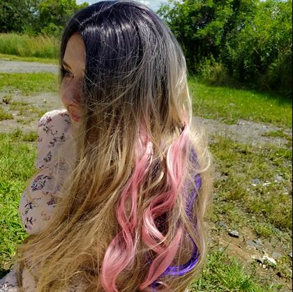 Obrázok z Farebné príčesky do vlasov  -  ružové