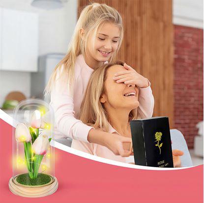 Obrázok Svietiace tulipány v sklenenej kupole